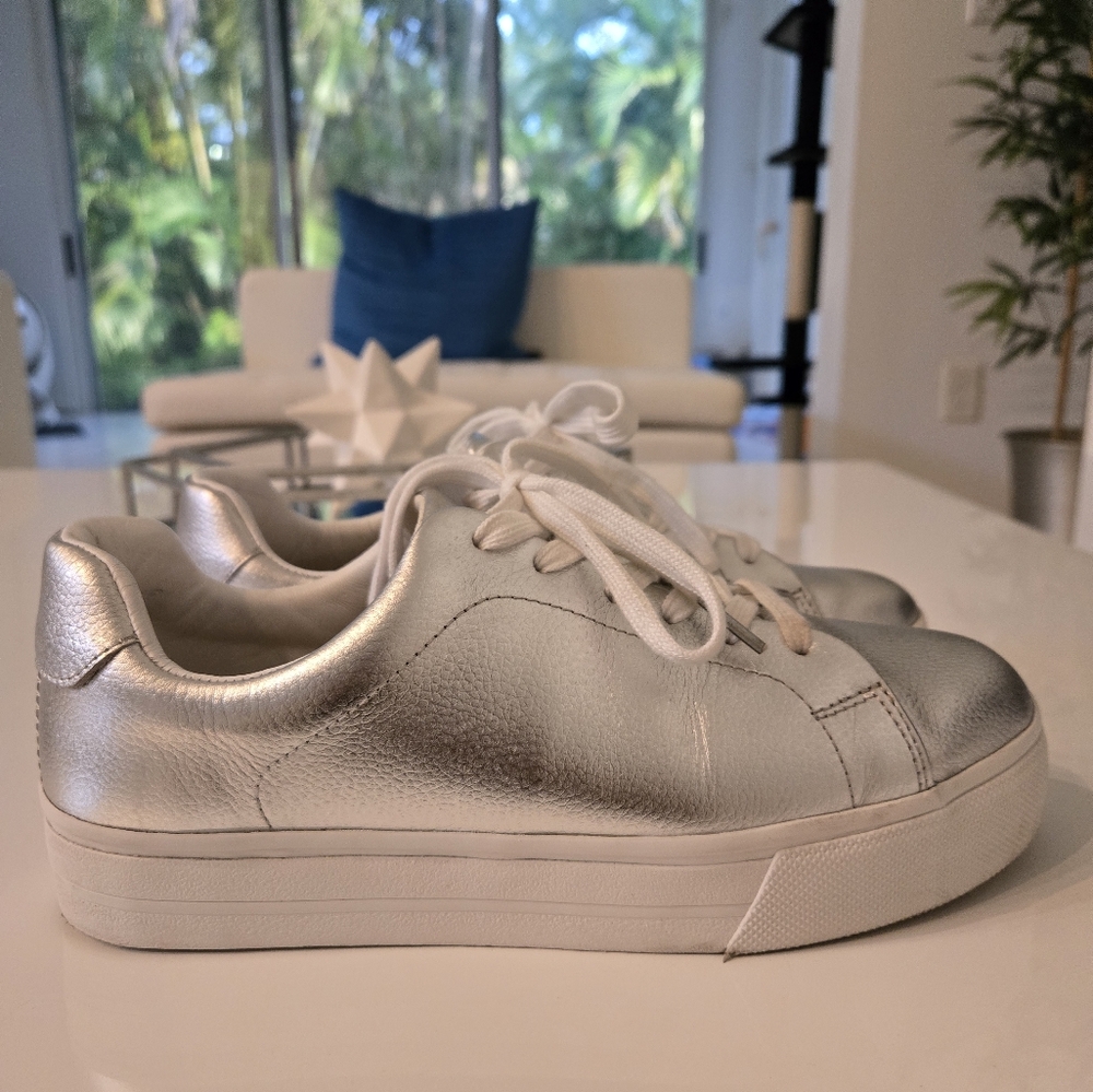 Boden Silver Metallic Sneakers